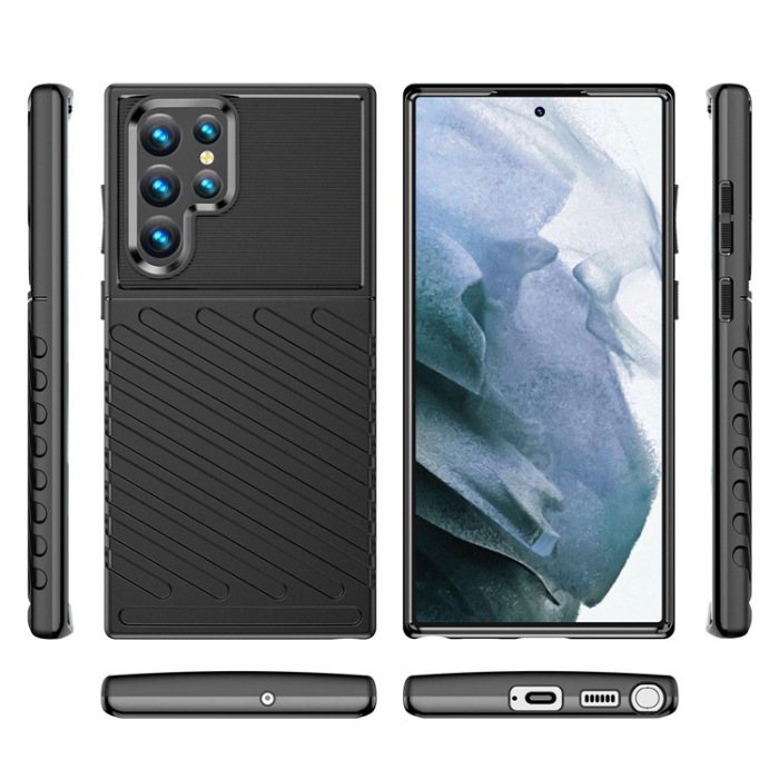 OEM - Galaxy S23 Ultra Skal Thunder Twill - Svart
