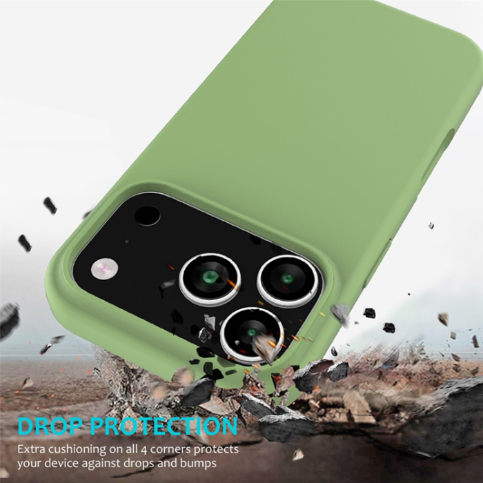 A-One Brand - iPhone 17 Pro Mobilskal Liquid Silikon - Mintgrön