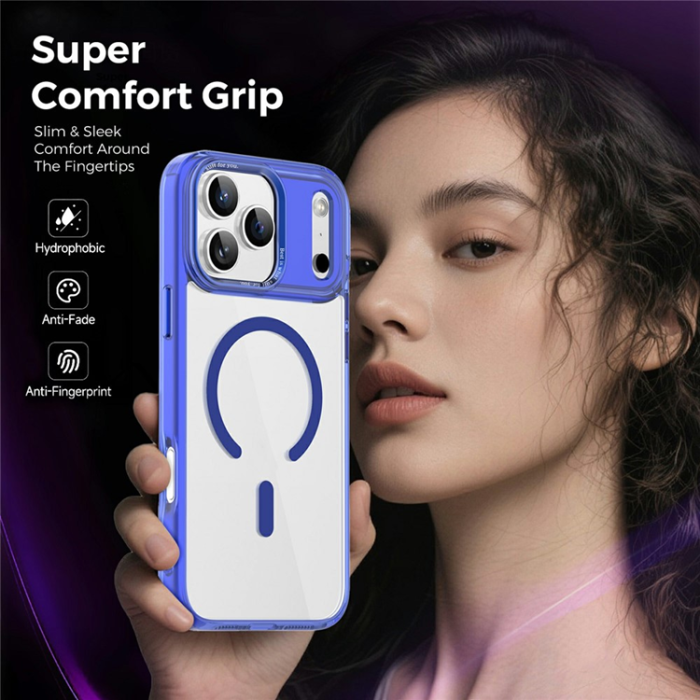 A-One Brand - iPhone 17 Pro Max Mobilskal MagSafe Transparent TPU+PC - Sapphire