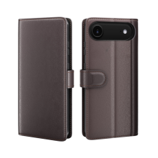 A-One Brand - iPhone 17 Air Plånboksfodral Äkta Läder - Brun
