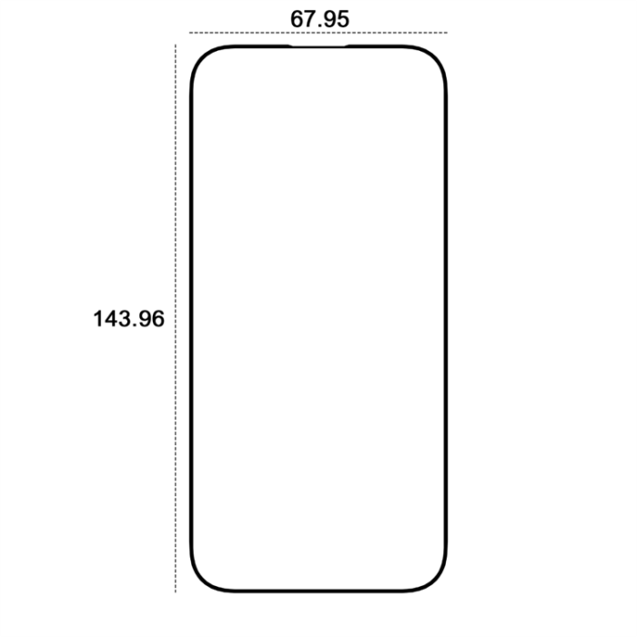 Etteri - Etteri iPhone 14 Pro Härdat Glas Skärmskydd 9D - Svart