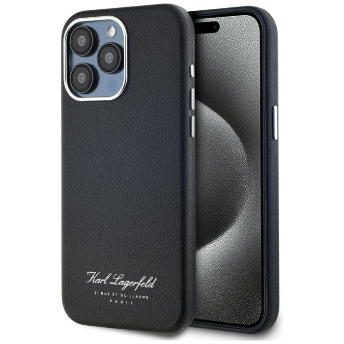 KARL LAGERFELD - Karl Lagerfeld Mobilskal till iPhone 15 Pro MagSafe hotel RSG - Svart