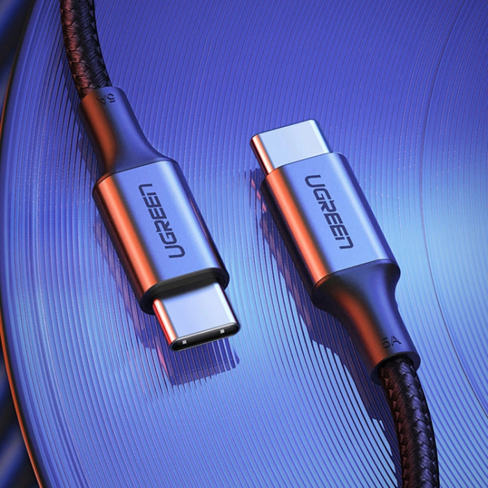 Ugreen - Ugreen USB-C Till USB-C 100W 5A 1.5m Kabel - Grå