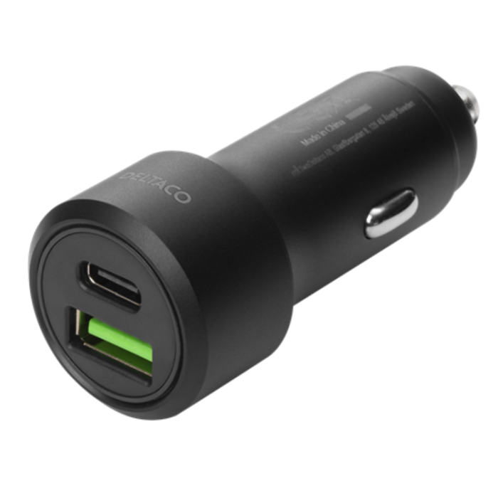 UTGATT1 - Deltaco PD Billaddare USB Till USB-C 38 W - Svart