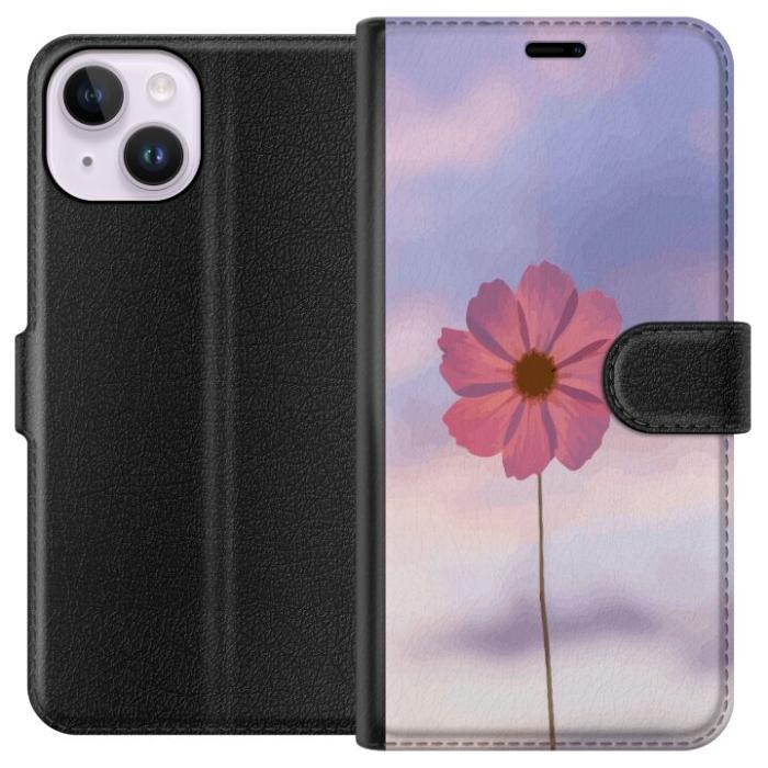 iSecrets - Plånboksfodral till Apple iPhone 15 med Rosa blomma
