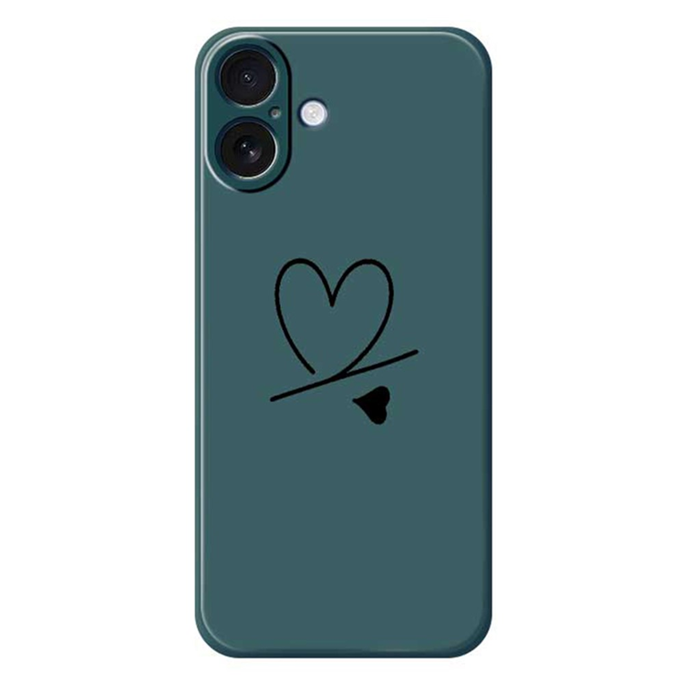 iPhone 17 Mobilskal Love Pattern Printing Straight - Grön | 2353 | AlltMobil