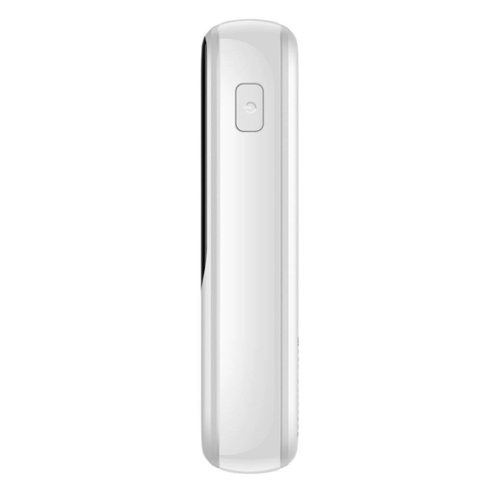 BASEUS - Baseus Powerbank Qpow 10000mAh 22.5W med Inbyggd USB-C Kabel - Vit