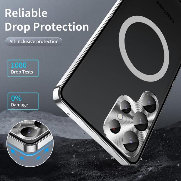 OEM - Galaxy S23 FE Mobilskal Magsafe Magnetic Metall - Silver