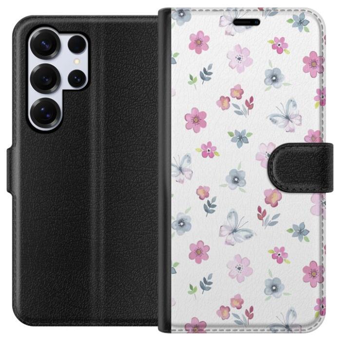 iSecrets - Plånboksfodral till Samsung Galaxy S25 Ultra med Blommor och fjärillar