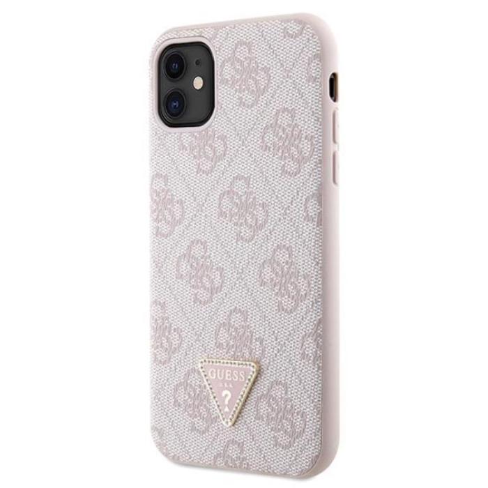 Guess - Guess iPhone 11/XR Mobilskal Crossbody Metall Logo - Rosa