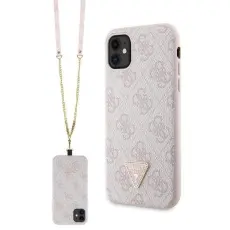Guess - Guess Mobilskal till iPhone 11/XR Crossbody Metall Logo - Rosa