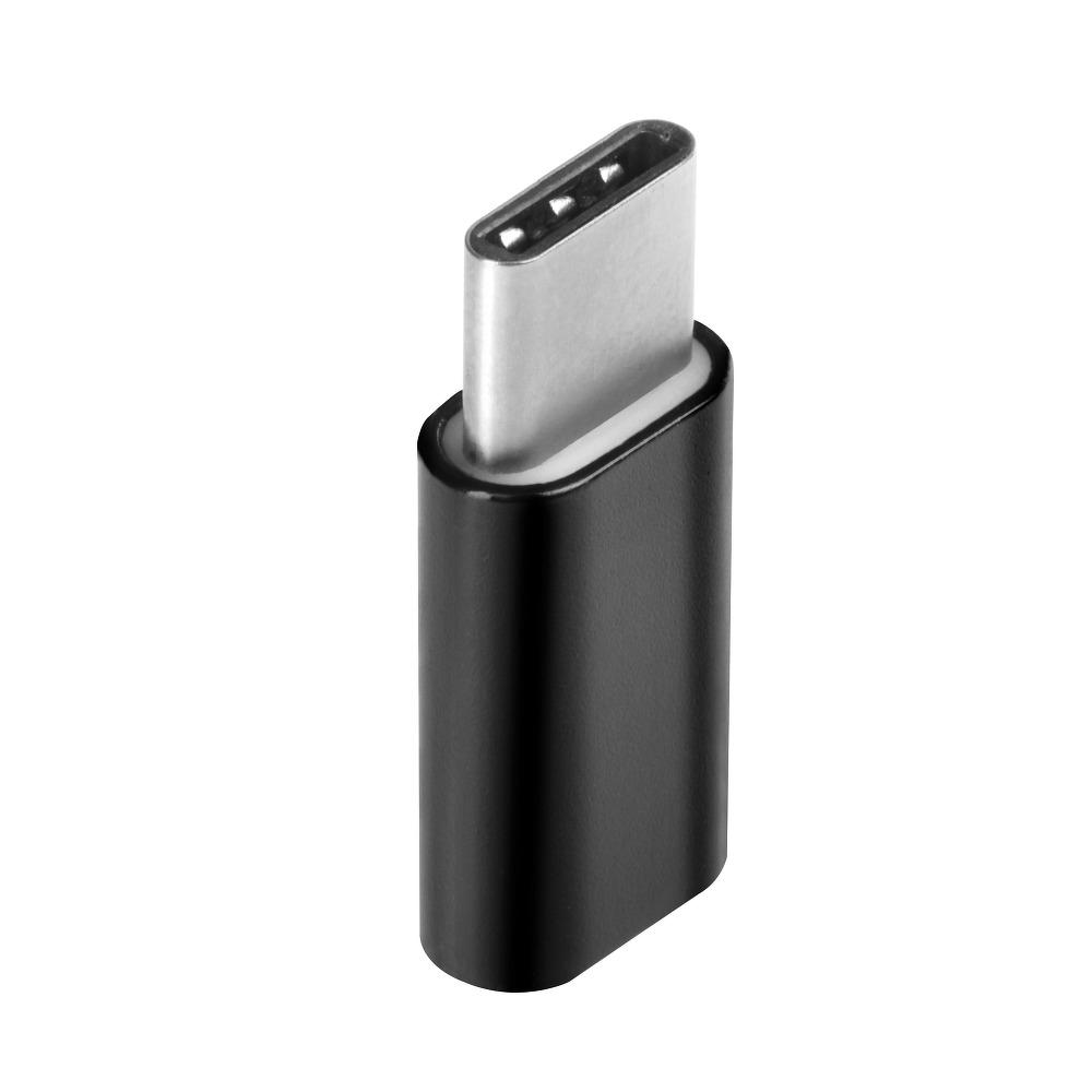 Adapter charger Micro USB / MicroUSB-C Svart | 7182 | AlltMobil