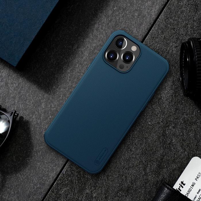 Nillkin - Nillkin Super Frosted Shield Pro Skal iPhone 13 Pro Max - Blå