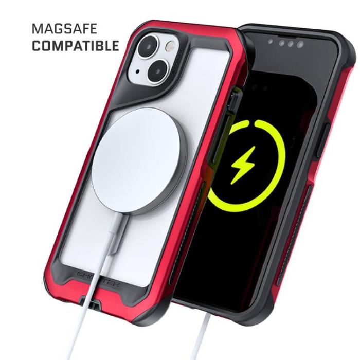 Ghostek - Ghostek Magsafe Atomic Slim Skal iPhone 13 - Röd