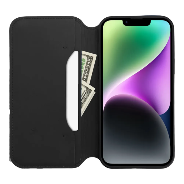 OEM - iPhone 15 Pro Plånboksfodral Dual Pocket - Svart