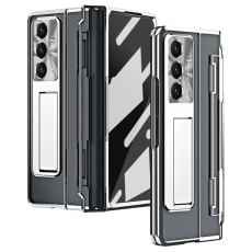 A-One Brand - Galaxy Z Fold 7 Mobilskal Kickstand med Skärmskydd - Silver