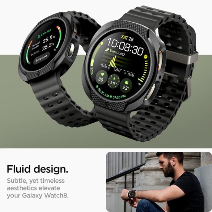 Spigen - Spigen Galaxy Watch 8 (44mm) Skal Liquid Air - Svart