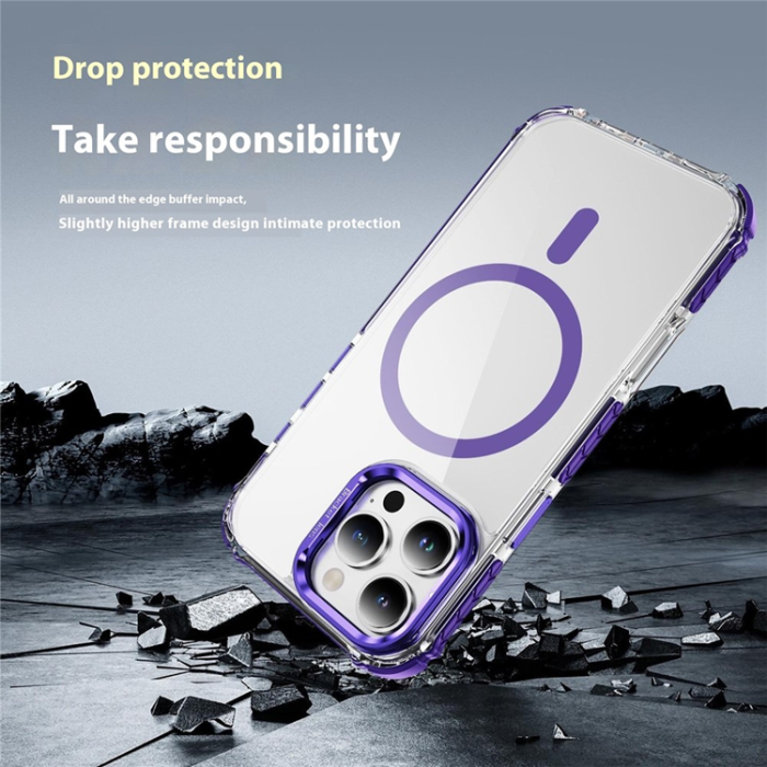 A-One Brand - iPhone 16 Pro Max Mobilskal MagSafe Kickstand - Lila