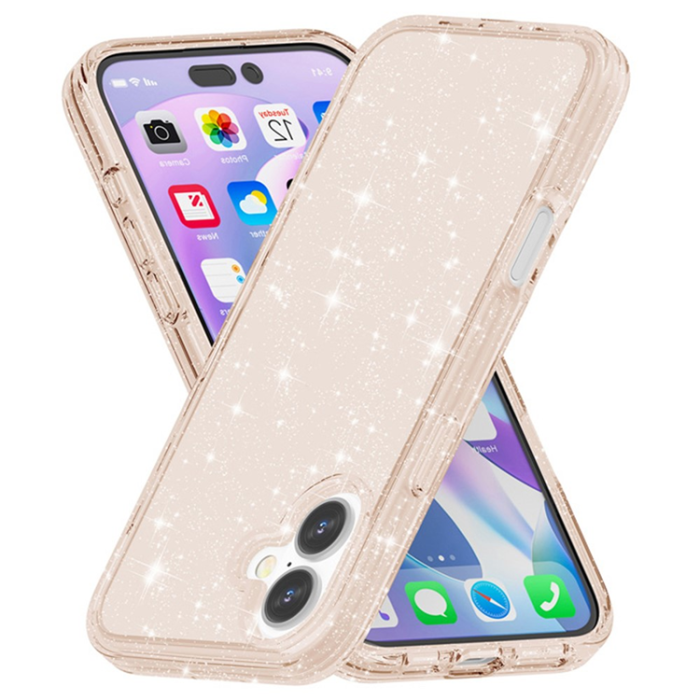 AMORUS - AMORUS iPhone 17 Mobilskal Shockproof - Glitter Guld