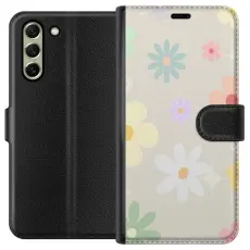 Gustaf - Pl&aring;nboksfodral till Samsung Galaxy S21 FE 5G med fejdande blommor