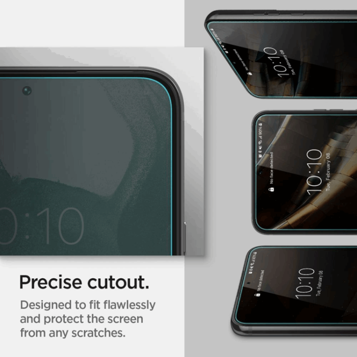UTGATT - Spigen EZ-FIT Härdat Glas Skärmskydd 2-Pack Galaxy S22 Plus
