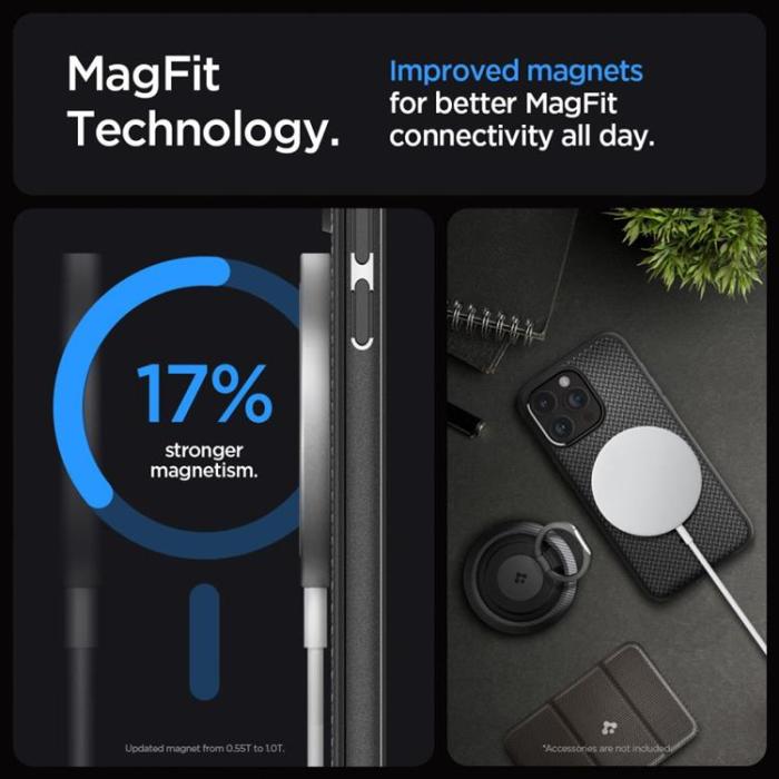 Spigen - Spigen iPhone 15 Pro Max Mobilskal Magsafe Armor - Matte Svart