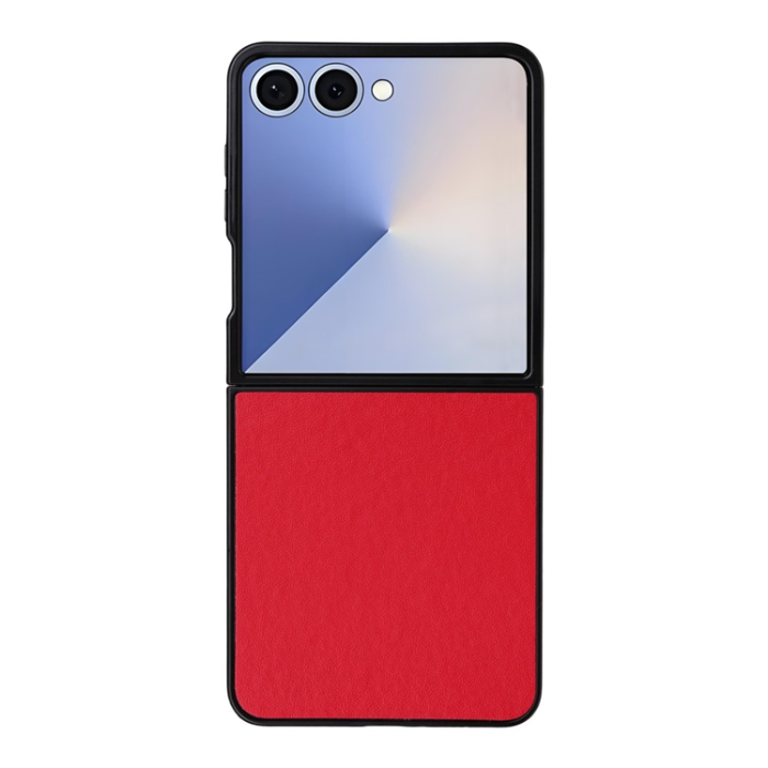 A-One Brand - Galaxy Z Flip 7 Mobilskal PU Läder Protective - Röd