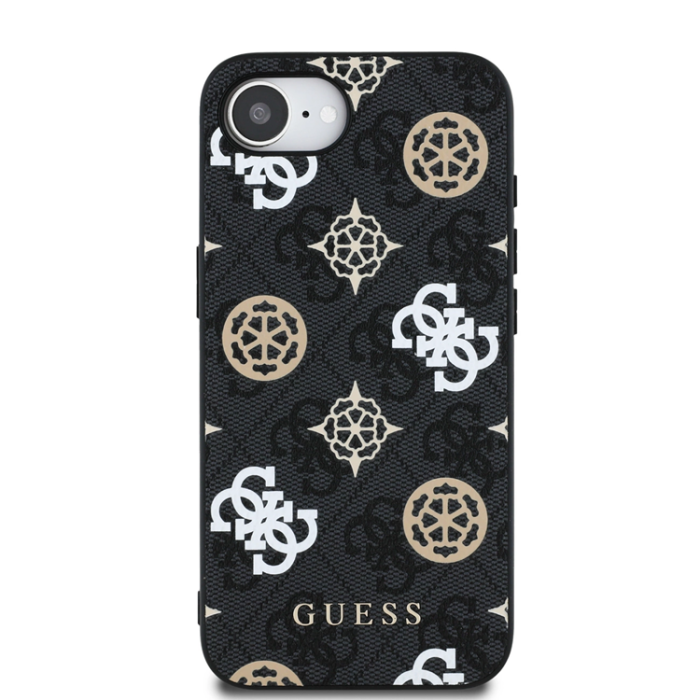 Guess - Guess iPhone 16e Mobilskal MagSafe PU 4G Peony - Svart