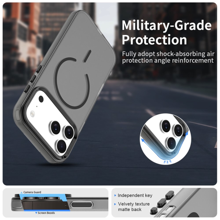 A-One Brand - iPhone 17 Pro Mobilskal MagSafe C-shaped Candy Color - Svart