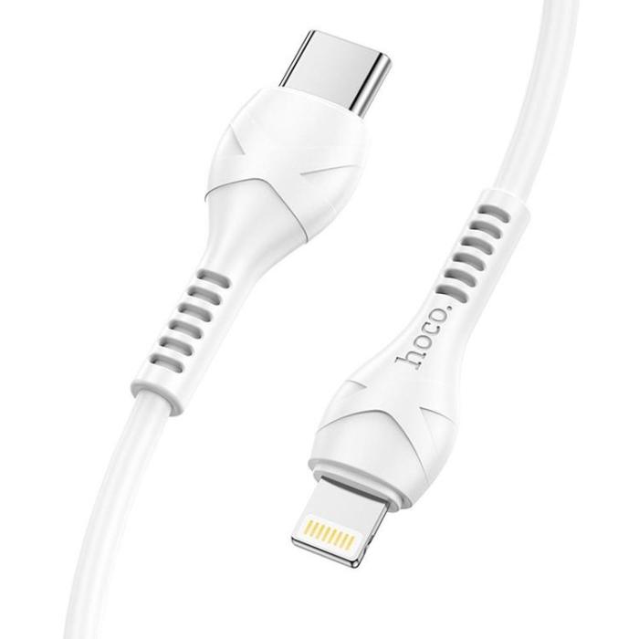UTGATT - Hoco Snabb Typ-C Till Lightning Kabel 20W 1m - Vit