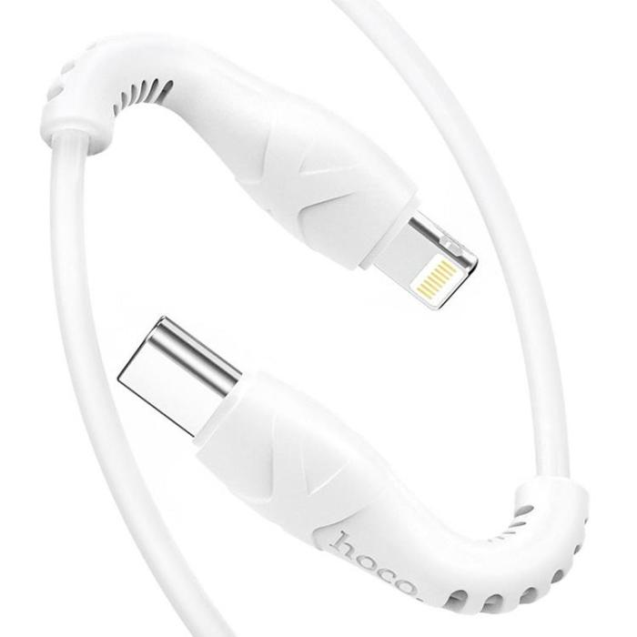 UTGATT - Hoco Snabb Typ-C Till Lightning Kabel 20W 1m - Vit