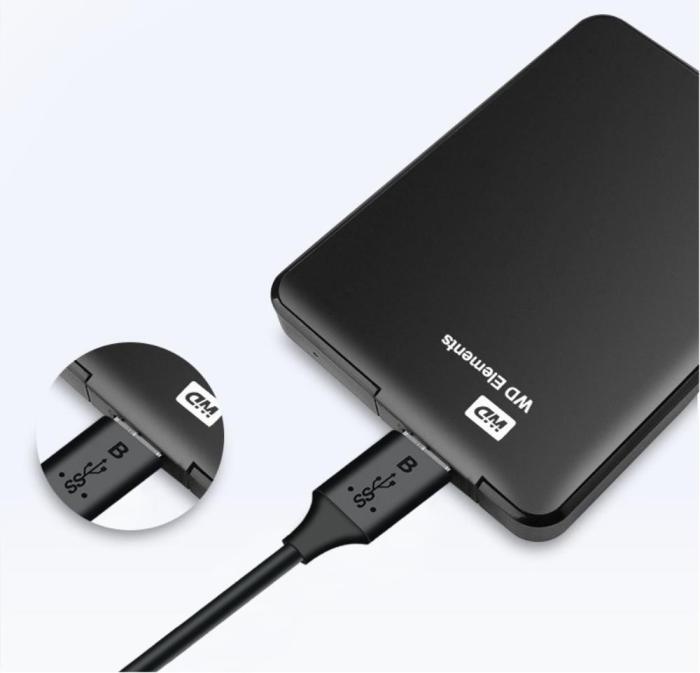 A-One Brand - Hårddisk kabel USB-C till microUSB 3.0 Hårddiskhölje - 1M - Svart