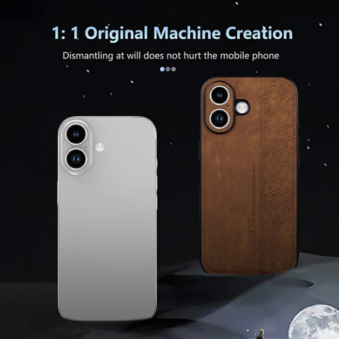 AZNS - AZNS iPhone 17 Mobilskal PU-Läder TPU - Lila