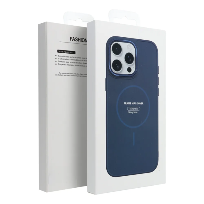 A-One Brand - iPhone 16 Mobilskal Magsafe Frame - Marinblå
