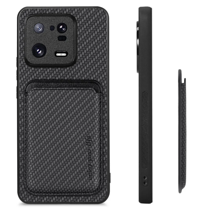 Taltech - Xiaomi 13 Pro 5G Mobilskal Korthållare Detachable - Svart