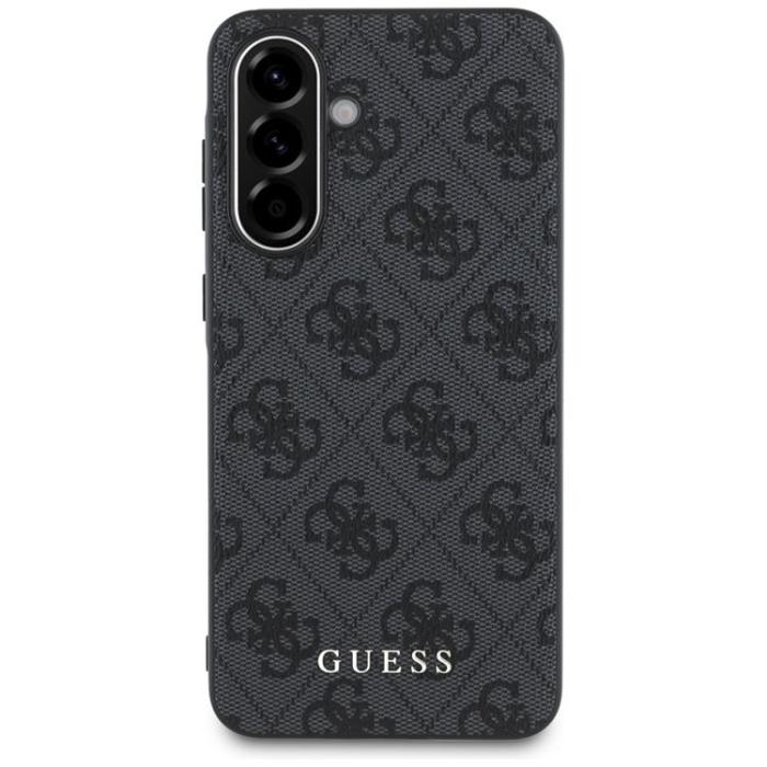 Guess - Guess Galaxy A56 Mobilskal 4G Metal Gold Logo - Svart