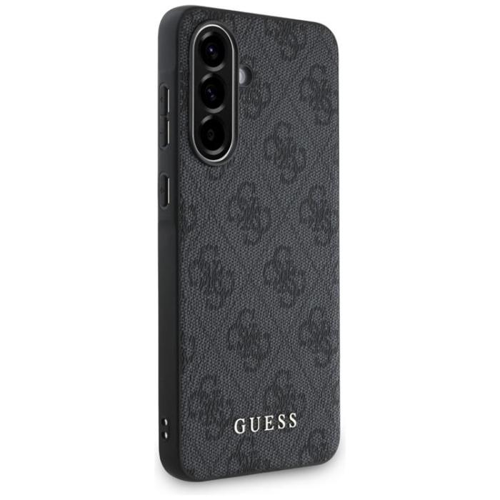 Guess - Guess Galaxy A56 Mobilskal 4G Metal Gold Logo - Svart