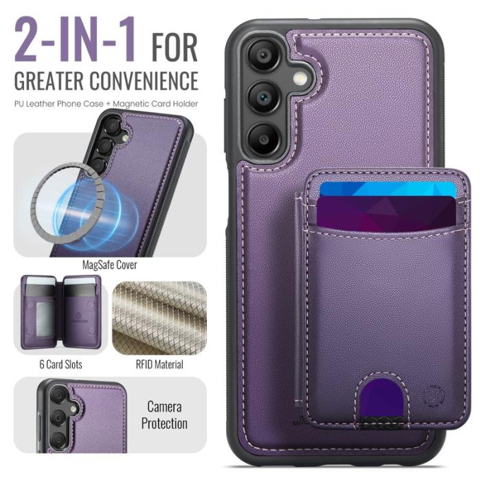 JEEHOOD - JEEHOOD Samsung Galaxy A35 5G Mobilskal KonstLäder - Lila