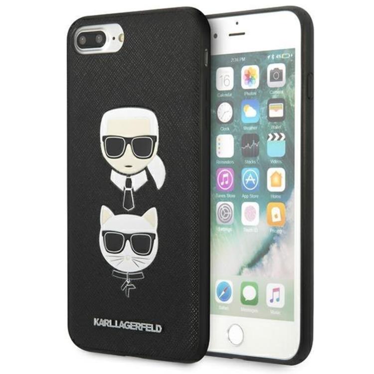Karl Lagerfeld iPhone 7/8 Plus Skal Saffiano Ikonik Karl & Choupette Head | 2353 | AlltMobil