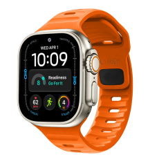 Tech-Protect - Tech-Protect Armband F&ouml;r Apple Watch (44/45/46/49mm) Silikon Line - Orange