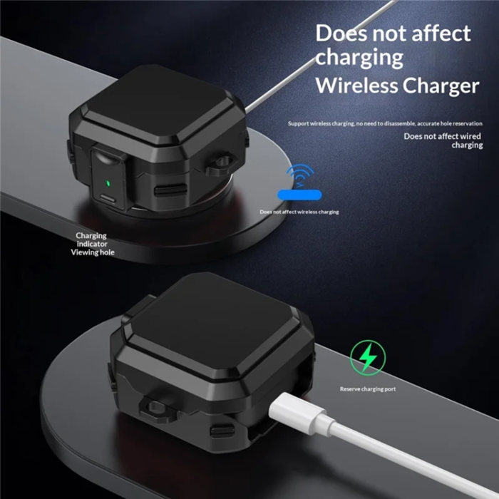 A-One Brand - Skal för Galaxy Buds 4/Buds 4 Pro Armor - Svart