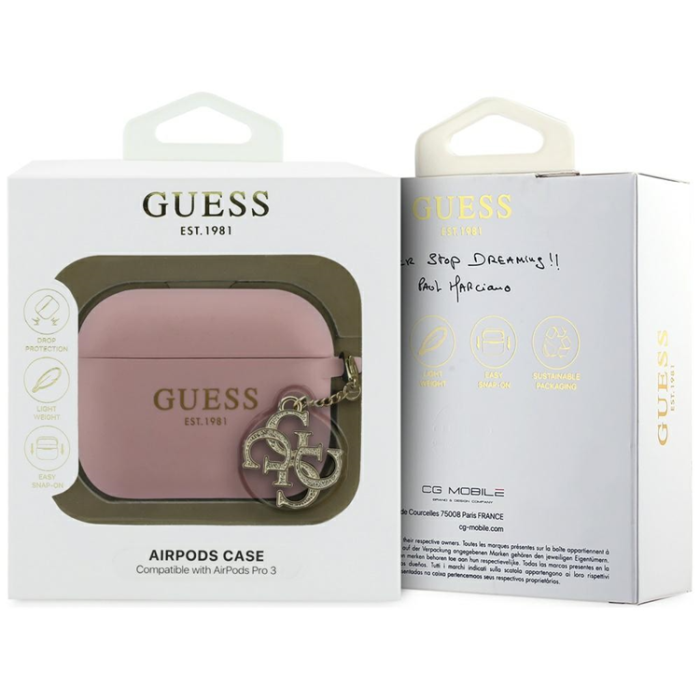 Guess - Guess AirPods Pro 3 Skal Silicone 4G Charm
