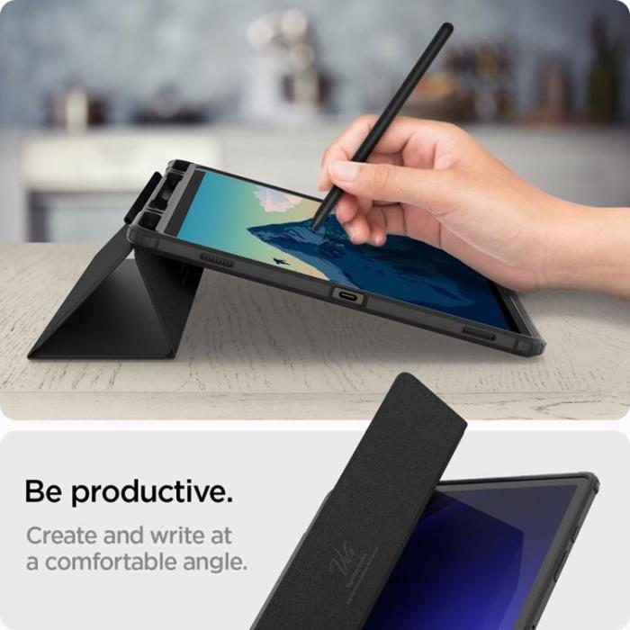 UTGATT - Spigen Galaxy Tab S9 Plus Fodral Ultra Hybrid Pro - Svart