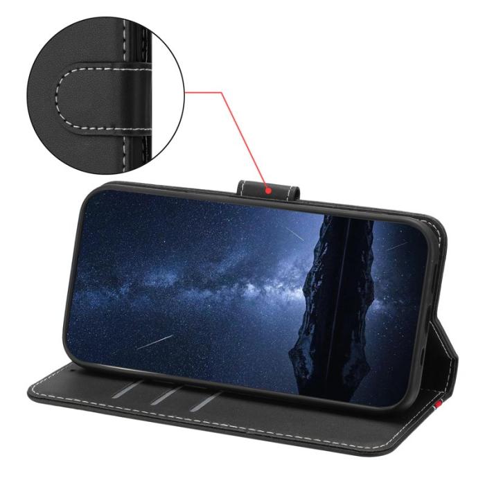 OEM - Plånboksfodral för Samsung Galaxy S26 Magnetiskt Konstläder - Svart