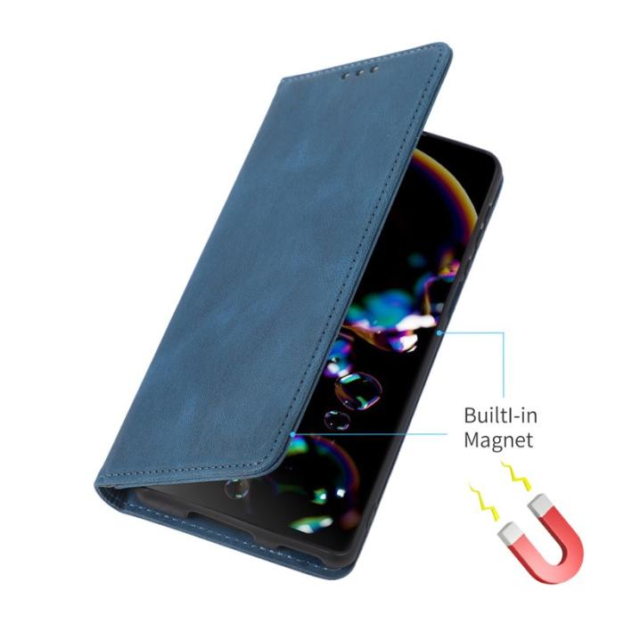 OEM - Plånboksfodral för Samsung Galaxy S26 Magnetiskt stängning Konstläder - Blå