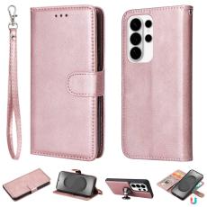 OEM - Pl&aring;nboksfodral f&ouml;r Samsung Galaxy S26 Ultra Magnetiskt Konstl&auml;der - Ros&eacute;guld