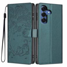 OEM - Pl&aring;nboksfodral f&ouml;r Samsung Galaxy S26 Konstl&auml;der St&auml;ll - Svartgr&ouml;n