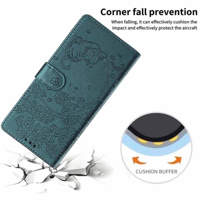 OEM - Plånboksfodral för Samsung Galaxy S26 Konstläder Ställ - Svartgrön