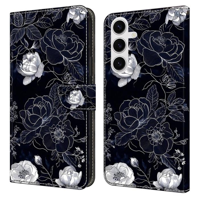 OEM - Plånboksfodral för Samsung Galaxy S26 Konstläder Ställ - Vintage Blommor