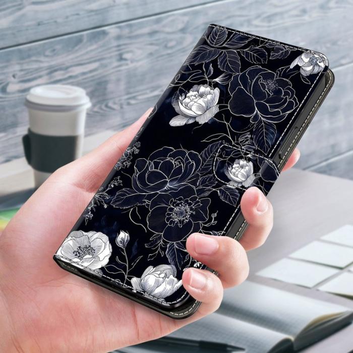OEM - Plånboksfodral för Samsung Galaxy S26 Konstläder Ställ - Vintage Blommor